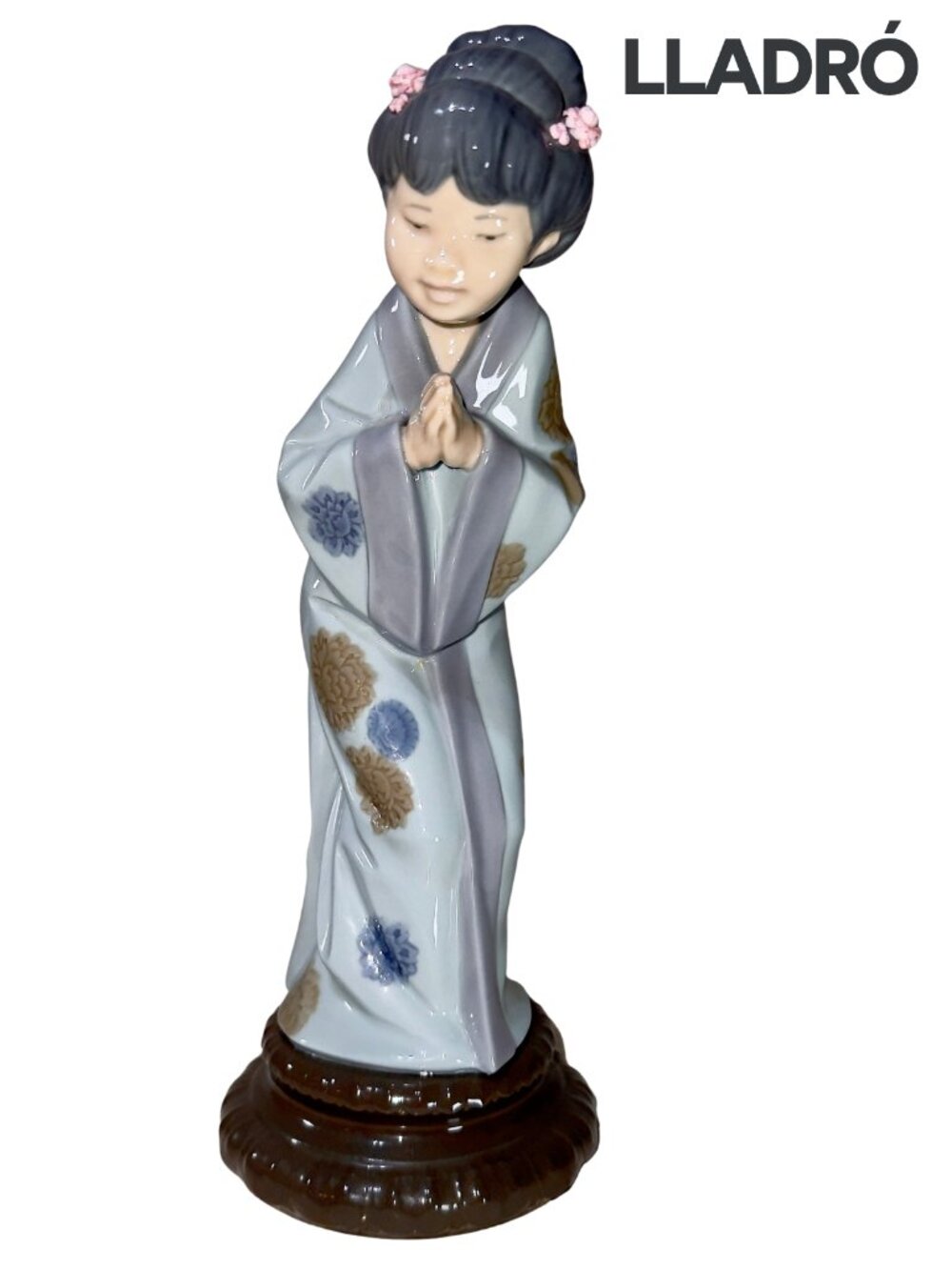 LLADRÓ Japanese Geisha Kimono Girl Porcelain Figurine Retired Spain